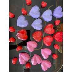 3 d Hearts (Multi Colour)